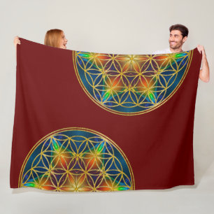 FLOWER OF LIFE - Fractal Blossom 1 Fleece Blanket