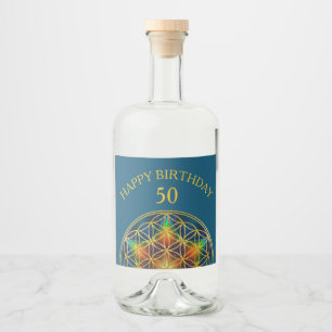 FLOWER OF LIFE - Fractal Blossom 1 Liquor Bottle Label