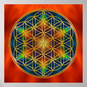FLOWER OF LIFE - Fractal Blossom 1 Poster