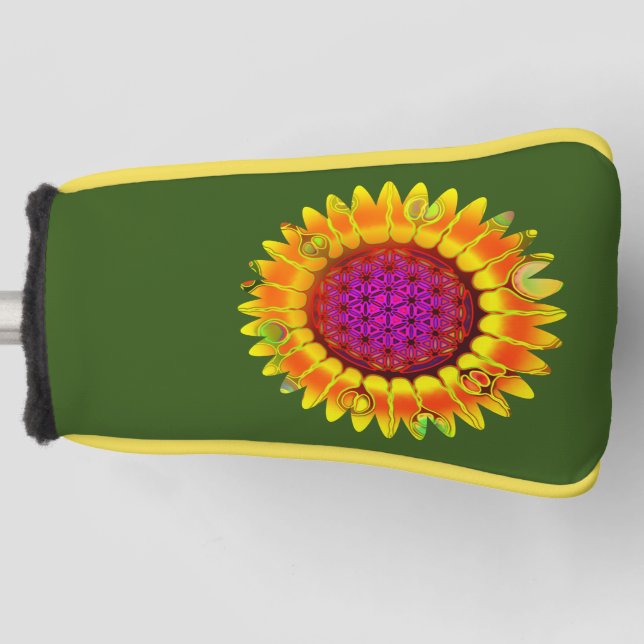 Flower Of Life - Geometric Blossom 4 Golf Head Cover (Front)