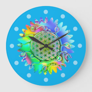 Flower Of Life - Geometric Blossom 5 Large Clock