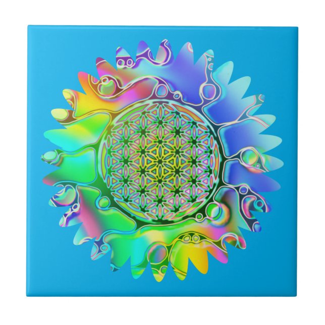Flower Of Life - Geometric Blossom 5 Tile (Front)