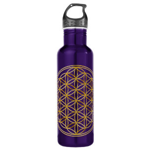 FLOWER OF LIFE - gold 710 Ml Water Bottle