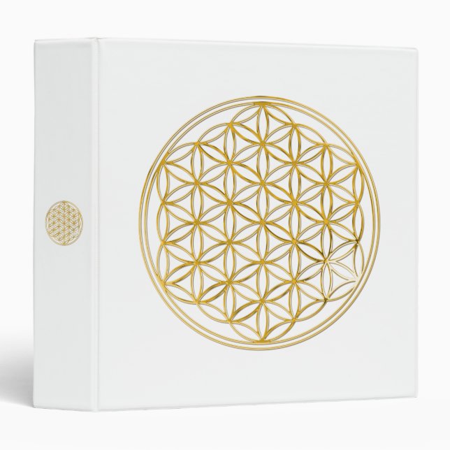 Flower Of Life | gold, big Binder (Front/Spine)