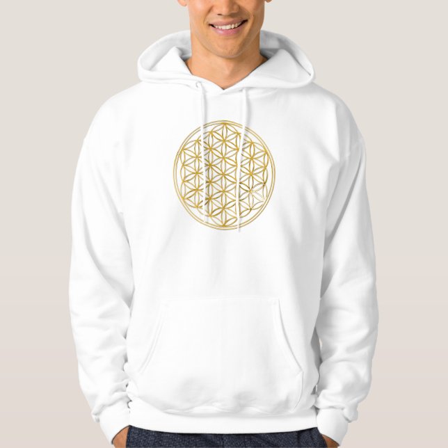Flower Of Life | gold big Hoodie (Front)