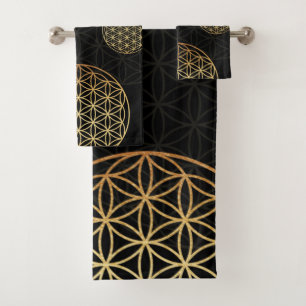 Flower of life gold & black