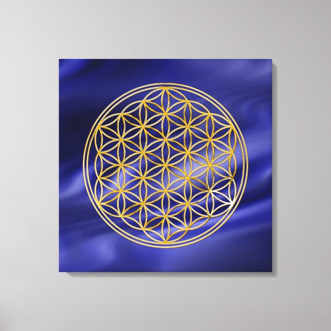 FLOWER OF LIFE - gold Canvas Print (Front)