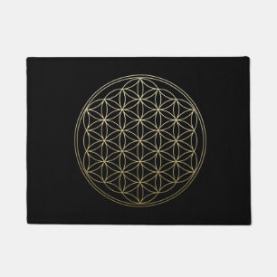Flower of life gold doormat