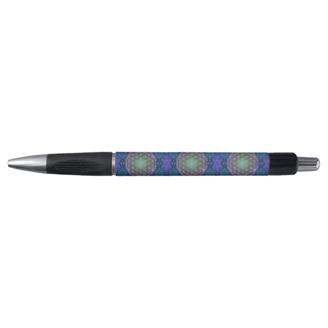 Flower Of Life - gold - fractal 1 Pen (Front)
