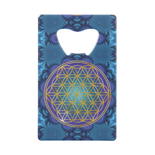 Flower Of Life - gold - fractal 1 Wallet Bottle Opener