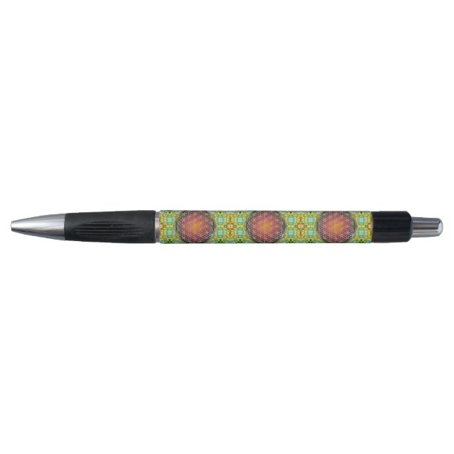 Flower Of Life - gold - fractal 2 Pen (Front)