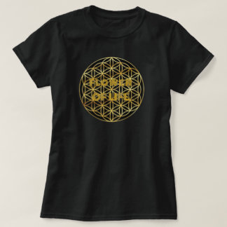 Flower Of Life Gold Logo T-Shirt 