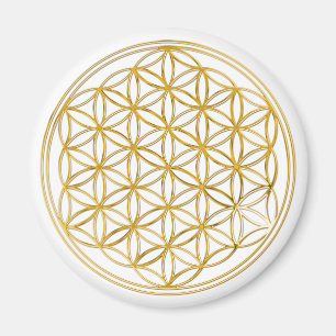 FLOWER OF LIFE - gold Magnet