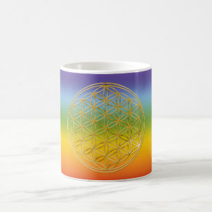 Flower Of Life gold, small Coffee Mug