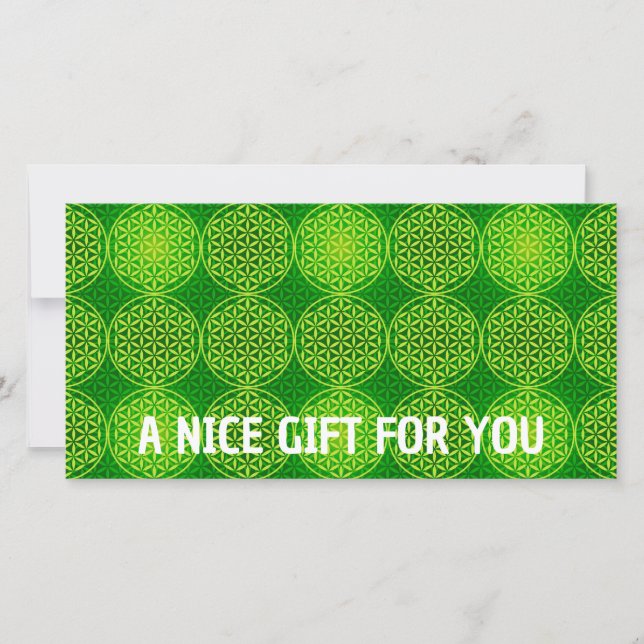 FLOWER OF LIFE - green mix pattern (Front)