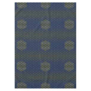Flower of Life - grid pattern gold silver Tablecloth