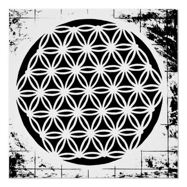 Flower of Life Grunge Poster (Front)