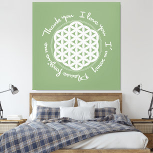 Flower of Life Ho'oponopono Canvas Print