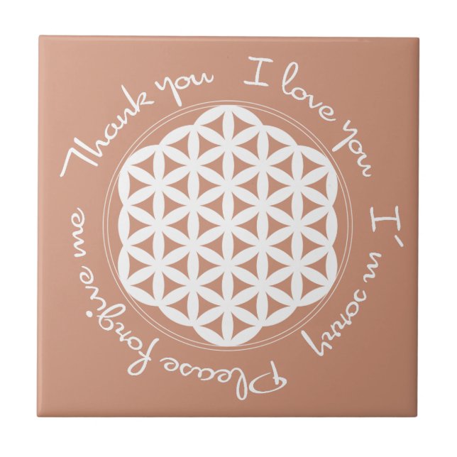 Flower of Life Ho'oponopono Tile (Front)