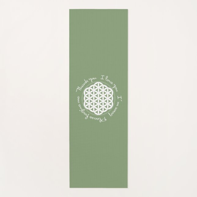 Flower of Life Ho'oponopono Yoga Mat (Front)