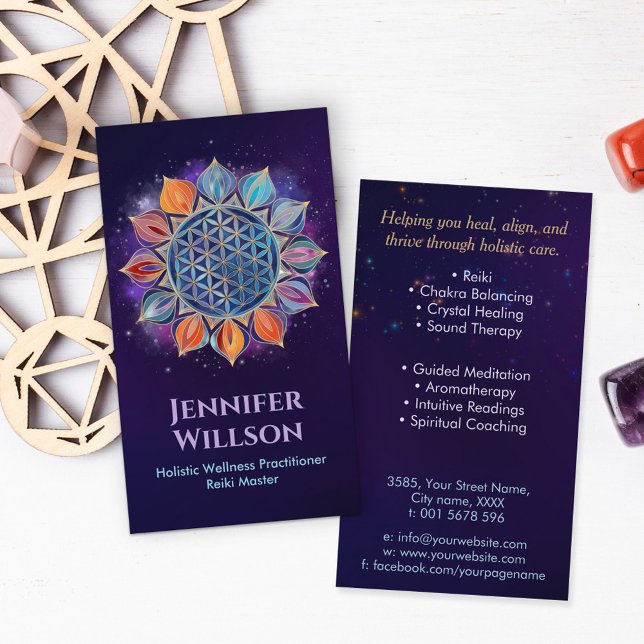 Flower of life in lotus business card (Creator Uploaded)