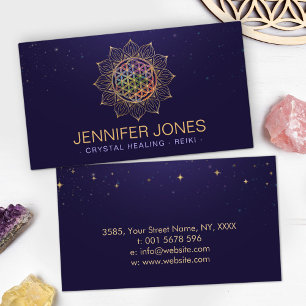 Flower of life in lotus  business card