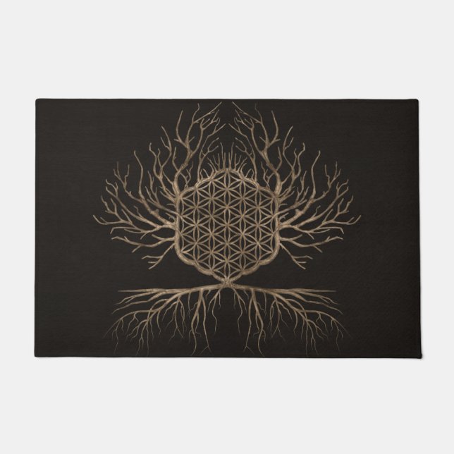 Flower of Life in Tree of life Doormat (Front)