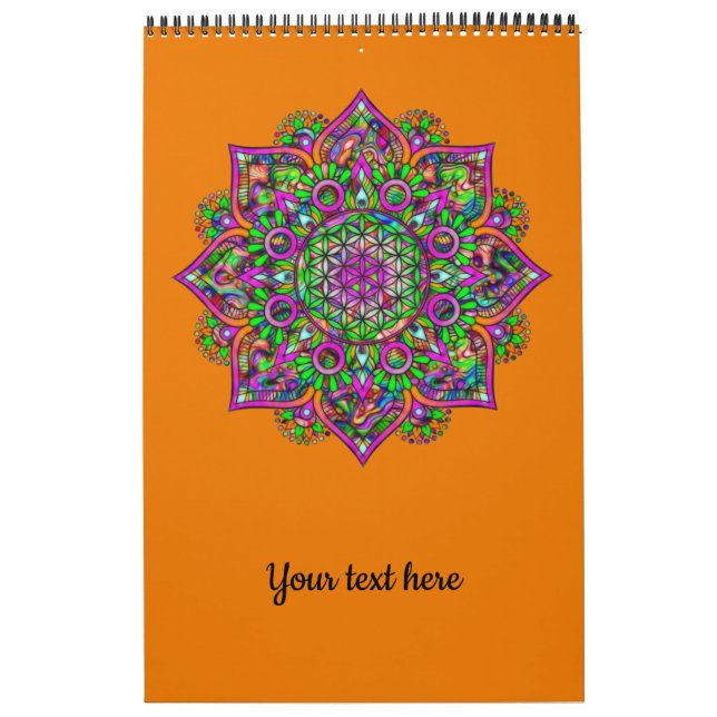 Flower Of Life - Indian Mandala 1 Calendar (Cover)