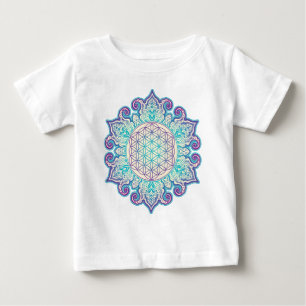Flower Of Life - Indian Mandala 2 Baby T-Shirt