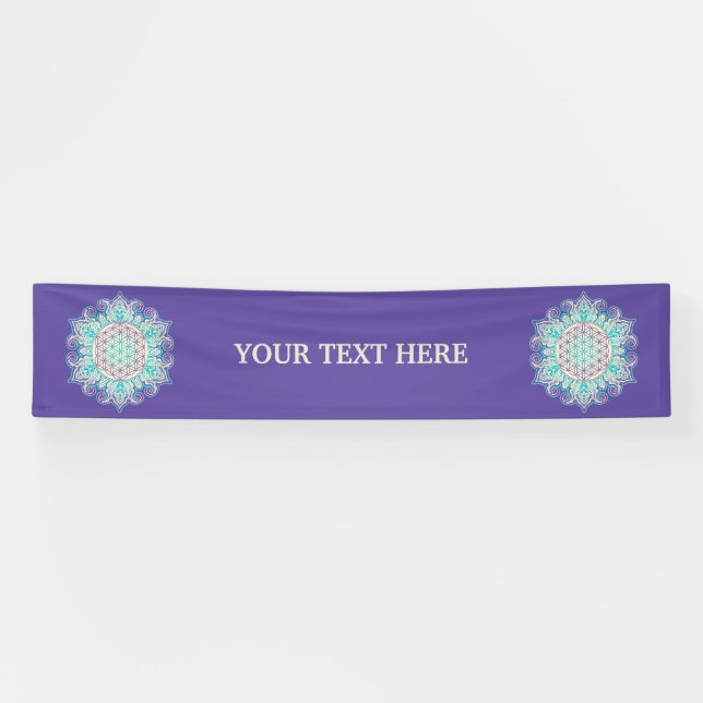 Flower Of Life - Indian Mandala 2 Banner (Horizontal)
