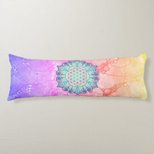 Flower Of Life - Indian Mandala 2 Body Pillow