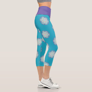 Flower Of Life - Indian Mandala 2 Capri Leggings