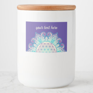 Flower Of Life - Indian Mandala 2 Food Label