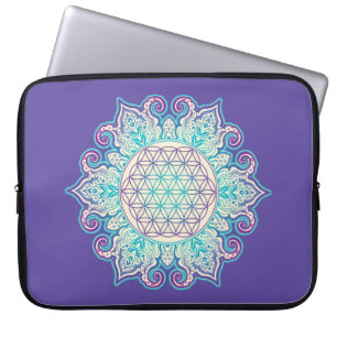 Flower Of Life - Indian Mandala 2 Laptop Sleeve