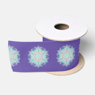 Flower Of Life - Indian Mandala 2 Satin Ribbon