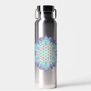 Flower Of Life - Indian Mandala 2 Water Bottle