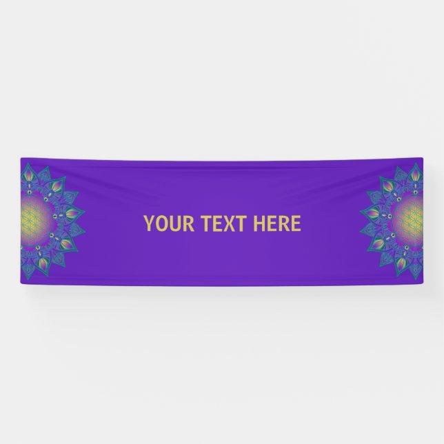 Flower Of Life - Indian Mandala 3 Banner (Horizontal)