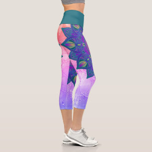 Flower Of Life - Indian Mandala 3 Capri Leggings
