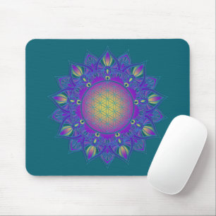 Flower Of Life - Indian Mandala 3 Mouse Pad