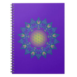 Flower Of Life - Indian Mandala 3 Notebook