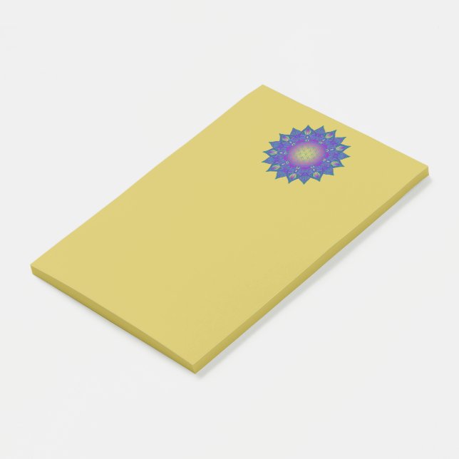 Flower Of Life - Indian Mandala 3 Post-it Notes (Angled)