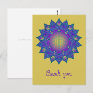 Flower Of Life - Indian Mandala 3 Postcard