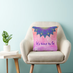 Flower Of Life - Indian Mandala 3 Throw Pillow