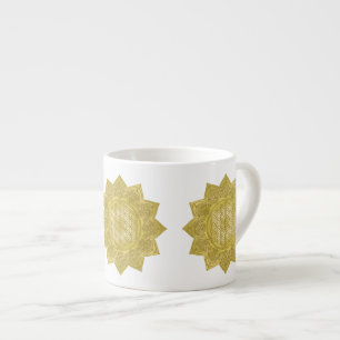Flower Of Life - Indian Mandala 4 Espresso Cup