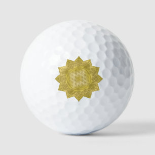 Flower Of Life - Indian Mandala 4 Golf Balls