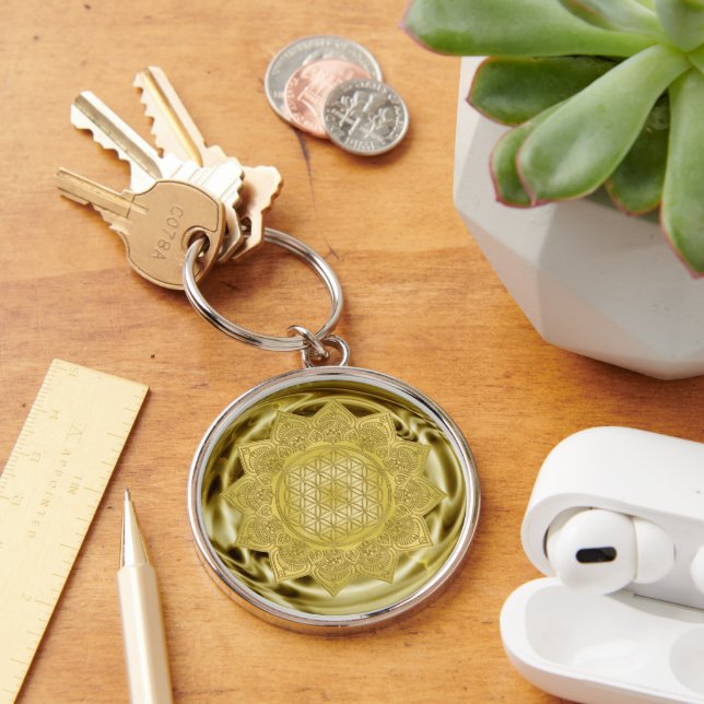 Flower Of Life - Indian Mandala 4 Keychain (Desk)