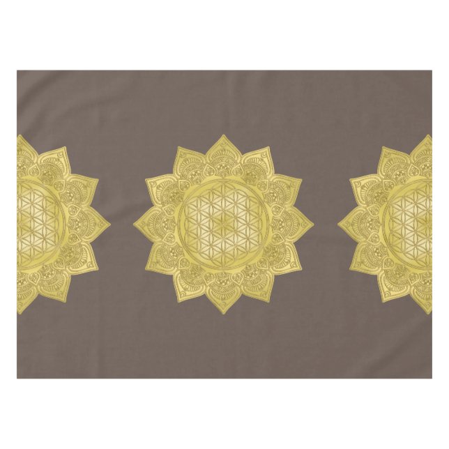 Flower Of Life - Indian Mandala 4 Tablecloth (Front (Horizontal))