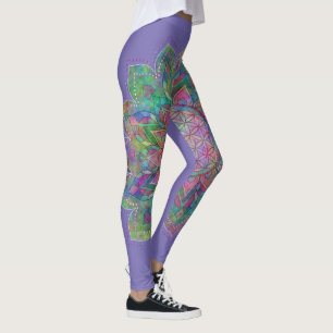 Flower Of Life - Indian Mandala 7c Leggings