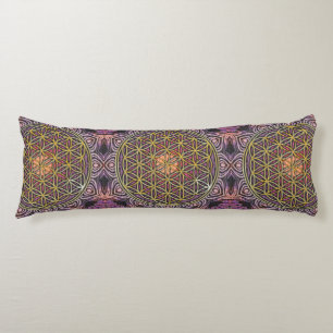 Flower Of Life - knitting seamless pattern V Body Pillow