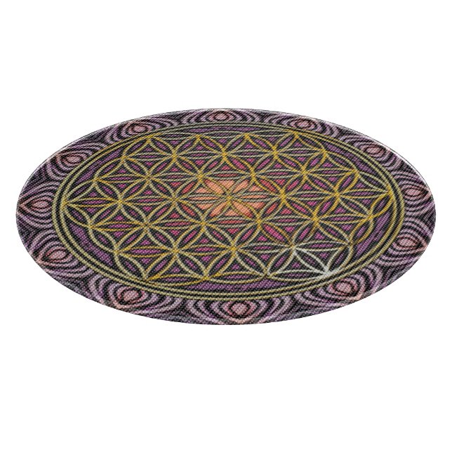 Flower Of Life - knitting seamless pattern V Cutting Board (Corner)